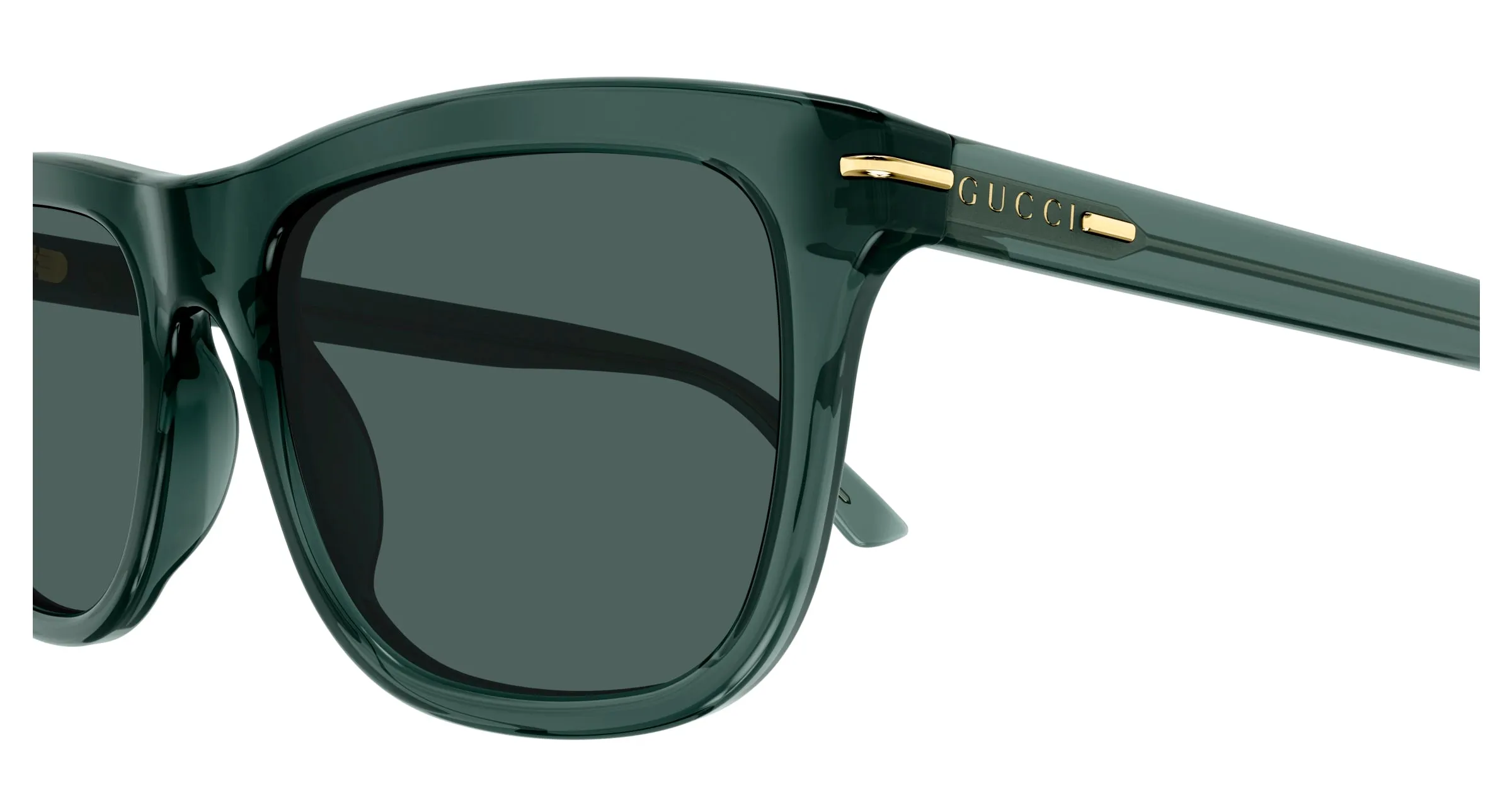 Gucci GG1444S 004 Occhiali da sole Acetato Verde Verde Squadrata - immagine 3