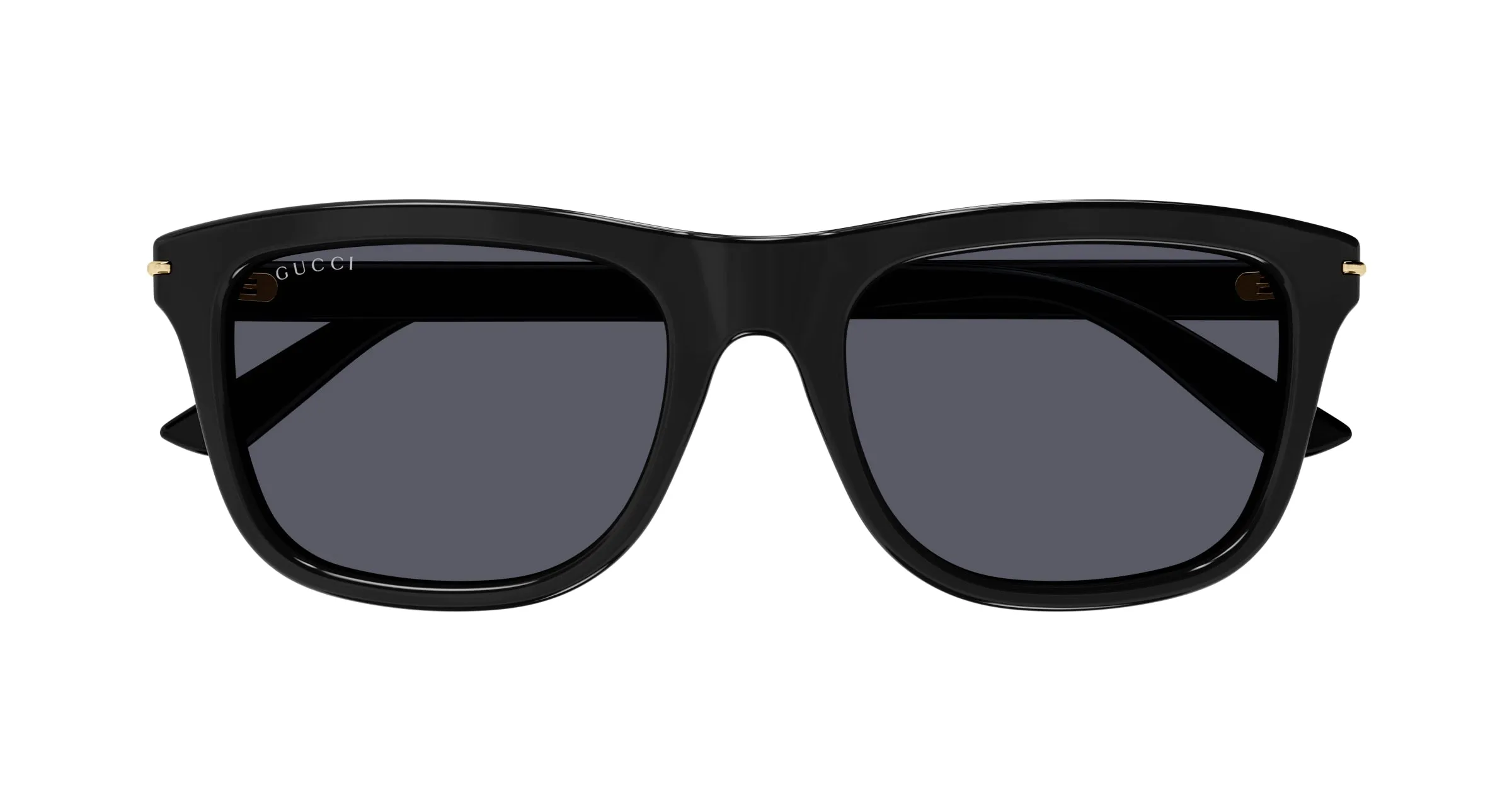 Gucci GG1444S 001 Occhiali da sole Acetato Nero Grigio Squadrata - immagine 2