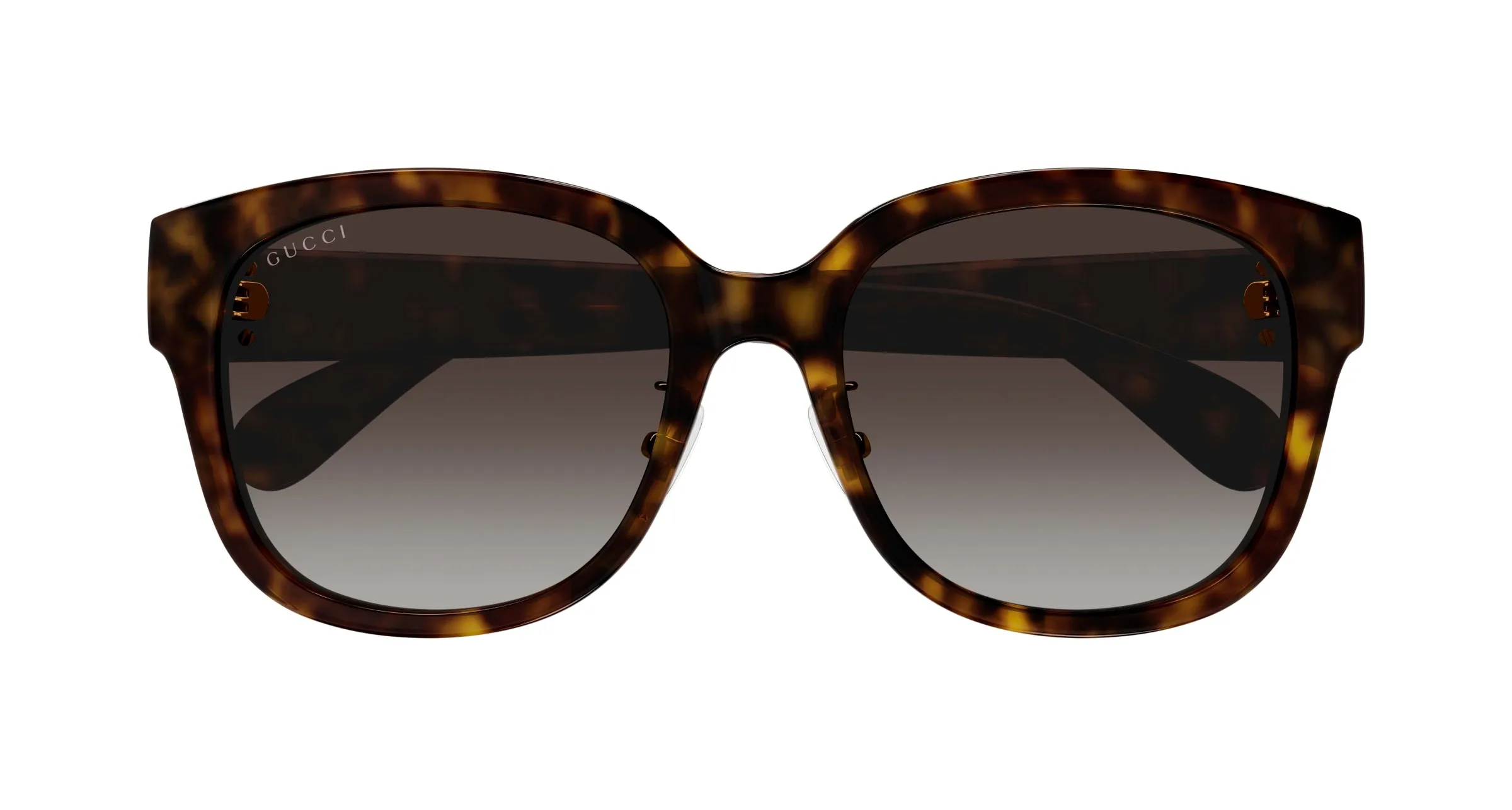 Gucci GG1409SK 002 Occhiali da sole Acetato Havana Marrone Rotonda Sfumato - immagine 2