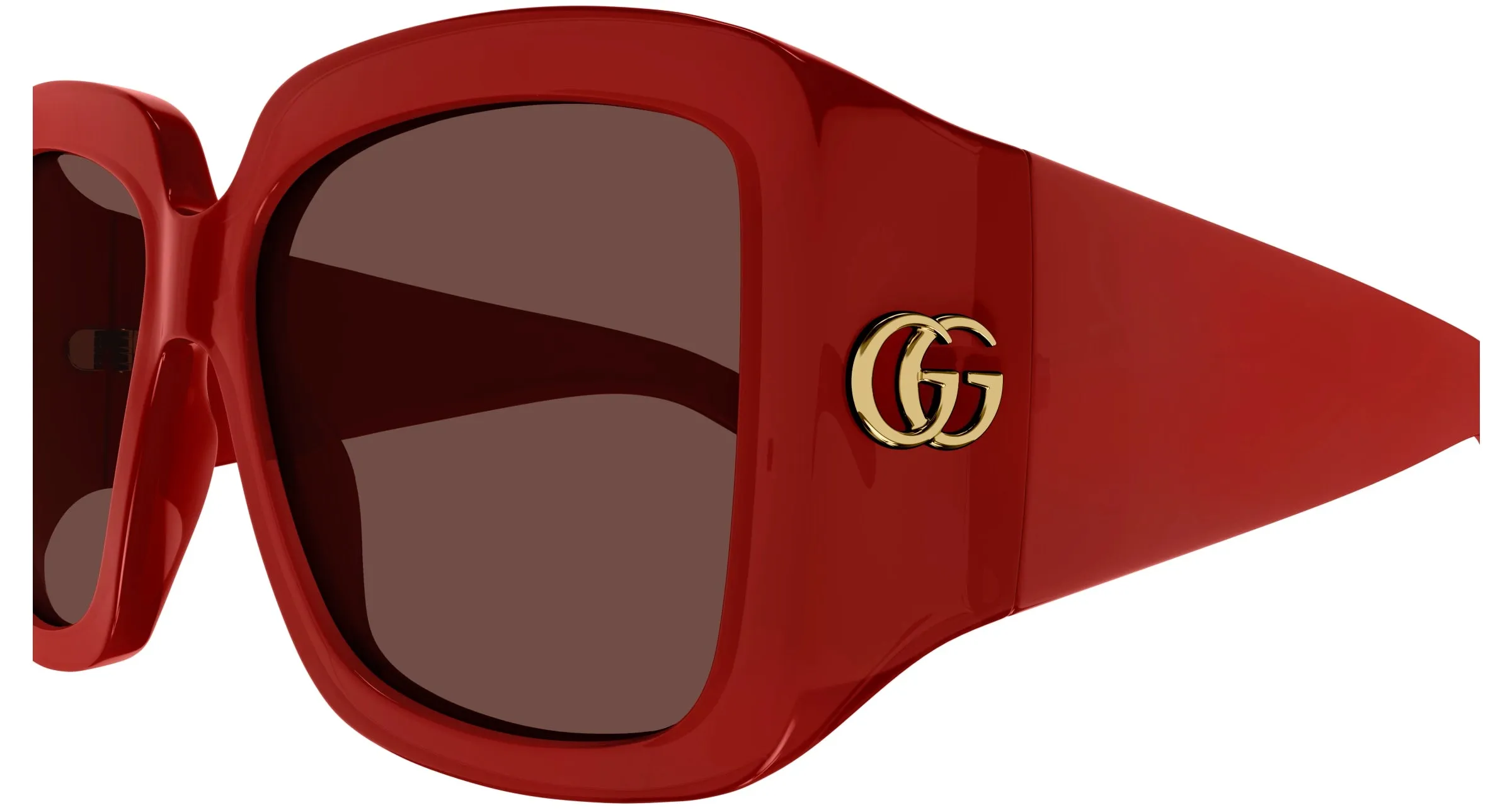 Gucci GG1402S 003 Occhiali da sole Acetato Bordeaux Marrone Squadrata Normale - immagine 3
