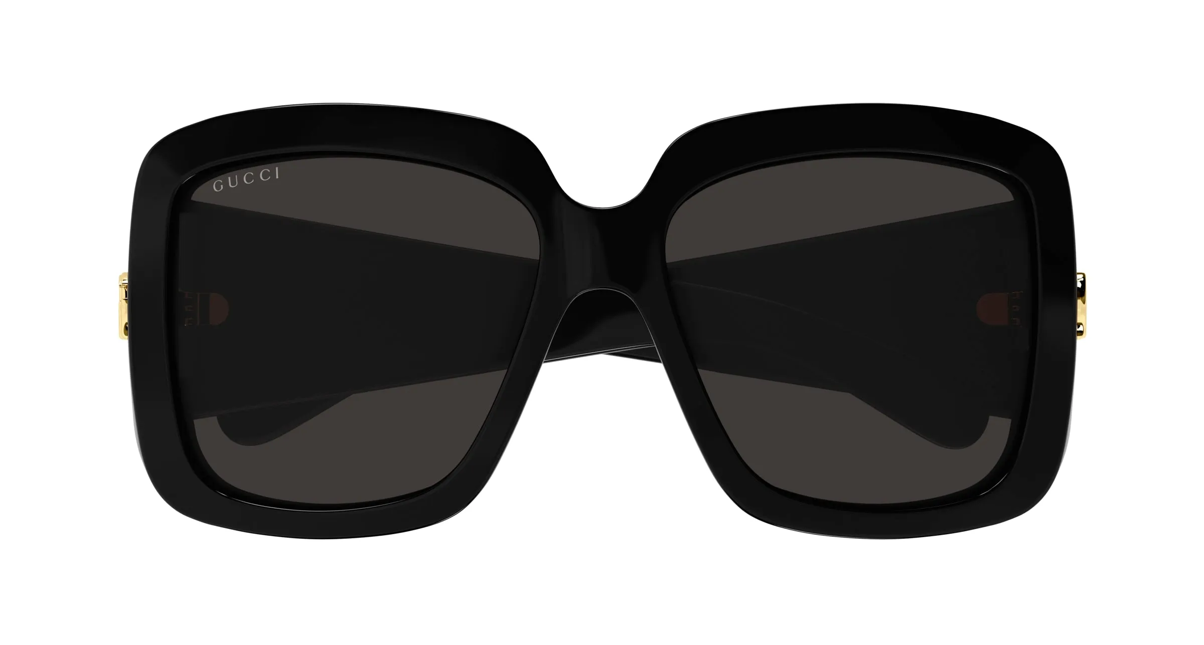 Gucci GG1402SA 001 Occhiali da sole Iniettato Nero Grigio Squadrata Normale - immagine 2