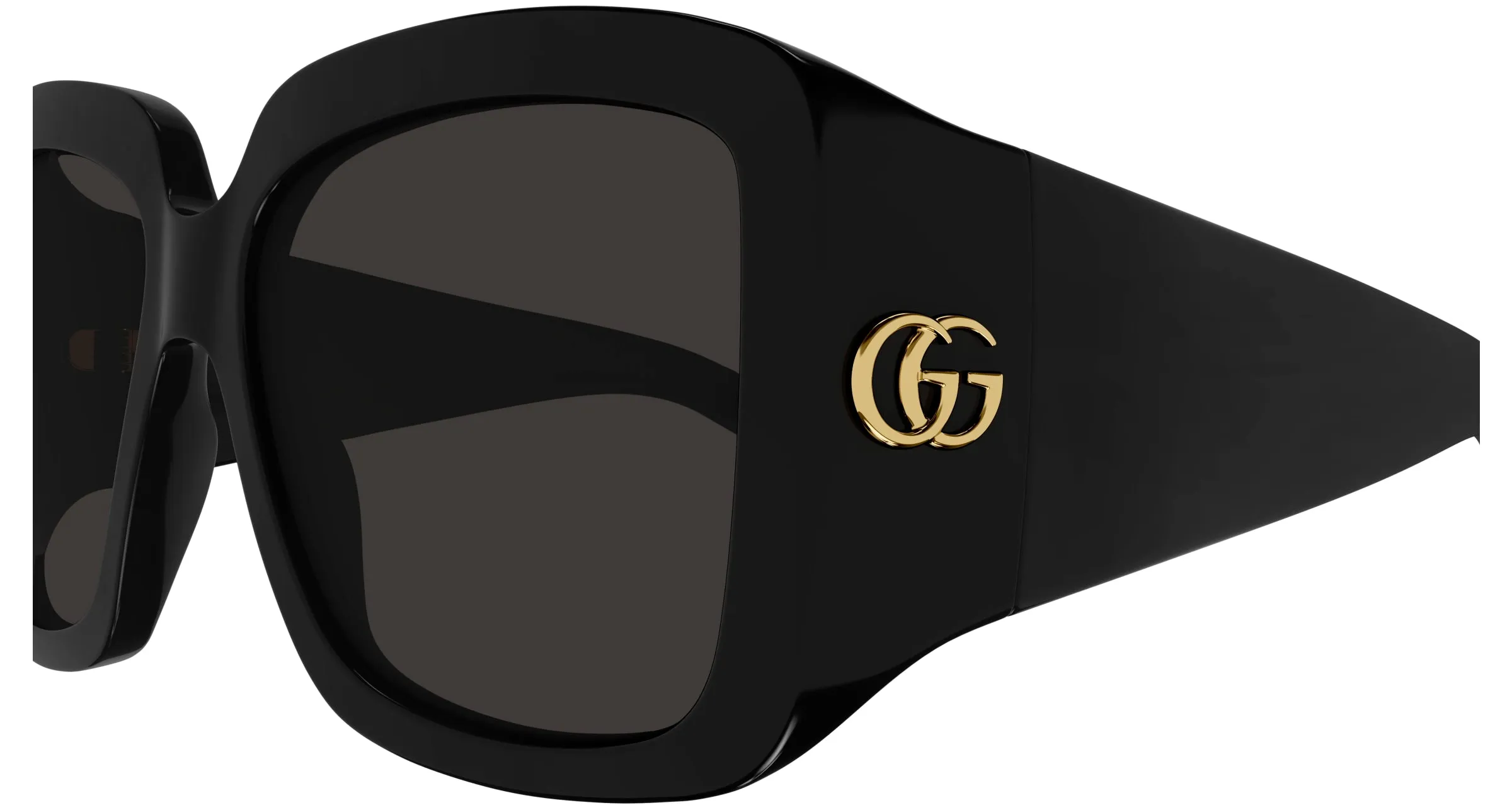 Gucci GG1402SA 001 Occhiali da sole Iniettato Nero Grigio Squadrata Normale - immagine 3