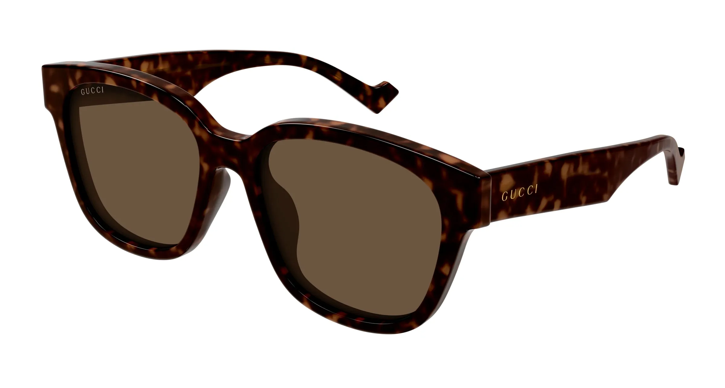 Gucci GG1430SK 002 Occhiali da sole Acetato Havana Marrone Squadrata - immagine 1
