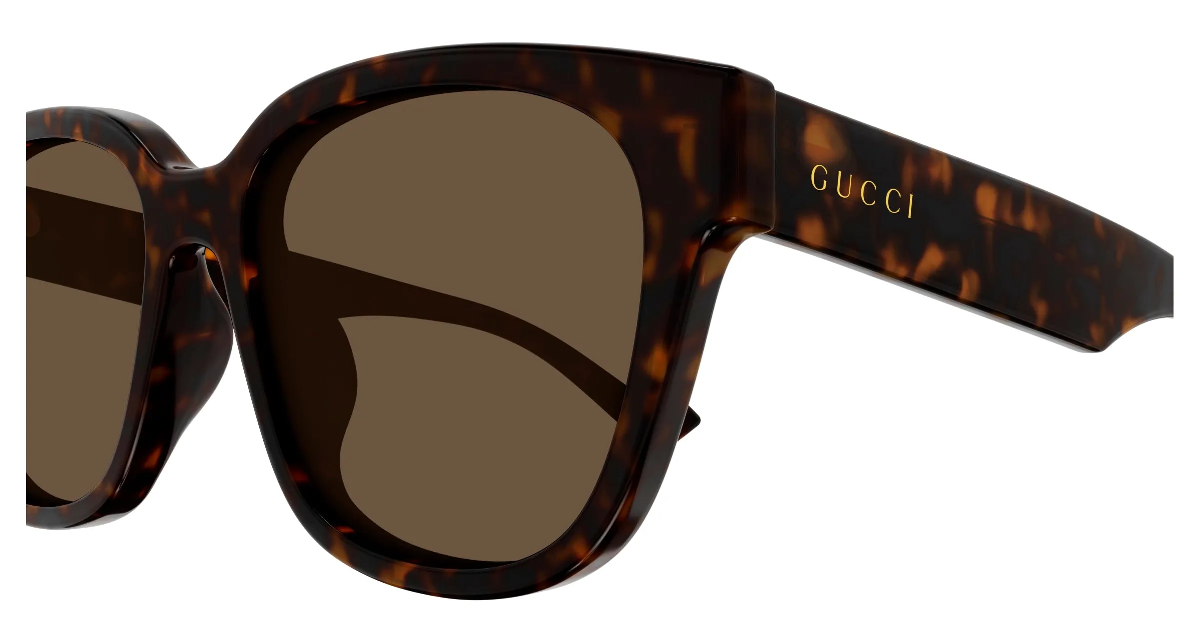 Gucci GG1430SK 002 Occhiali da sole Acetato Havana Marrone Squadrata - immagine 3