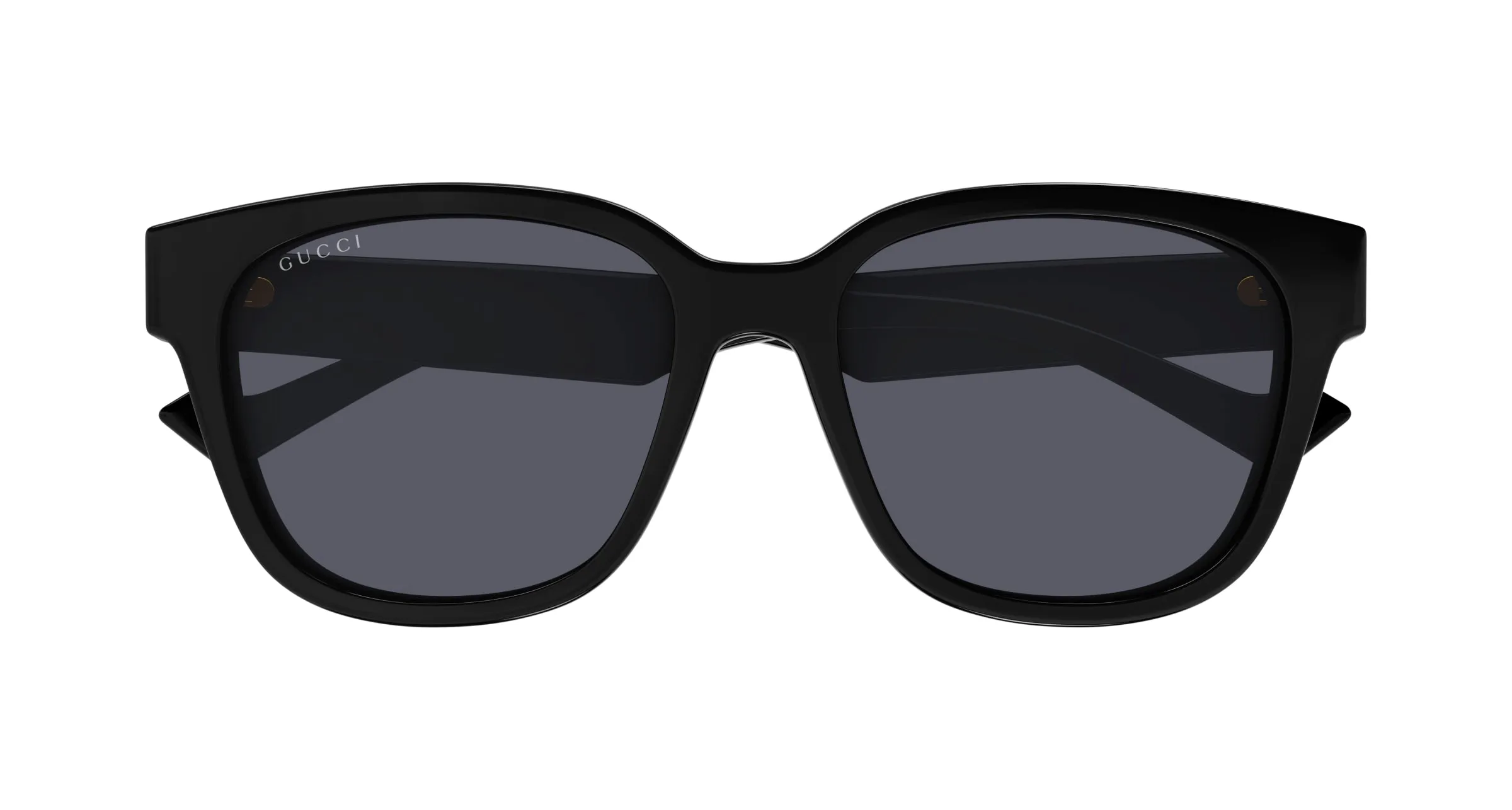 Gucci GG1430SK 001 Occhiali da sole Acetato Nero Grigio Squadrata - immagine 2