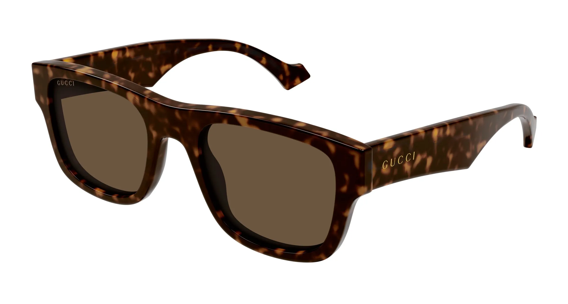 Gucci GG1427S 003 Occhiali da sole Acetato Havana Marrone Squadrata Normale - immagine 1