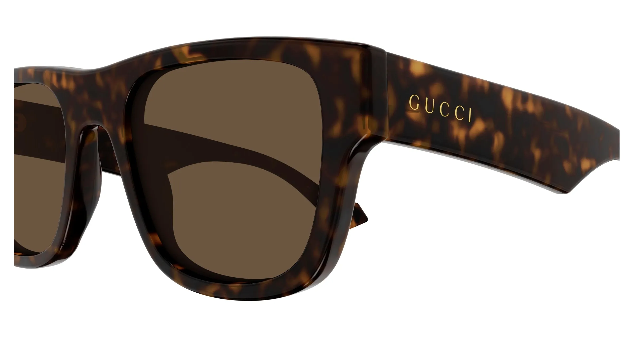 Gucci GG1427S 003 Occhiali da sole Acetato Havana Marrone Squadrata Normale - immagine 3
