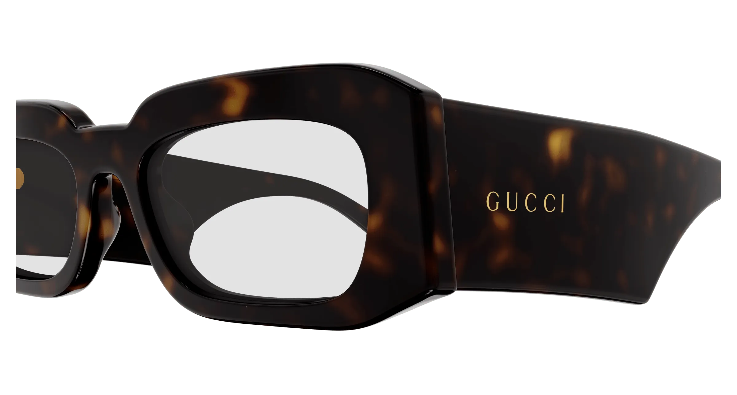 Gucci Uomo GG1426S 005 Occhiali da sole Acetato Havana Trasparente Squadrata Normale - immagine 3