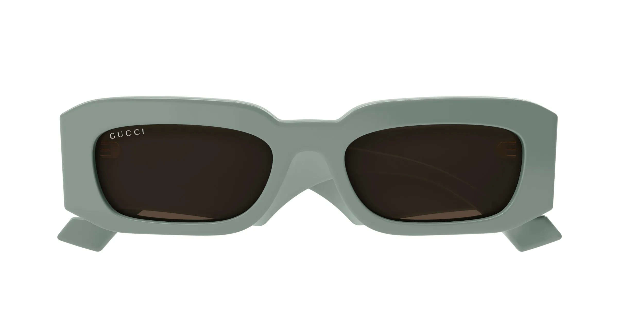 Gucci GG1426S 004 Occhiali da sole Acetato Verde Marrone Squadrata Normale - immagine 3