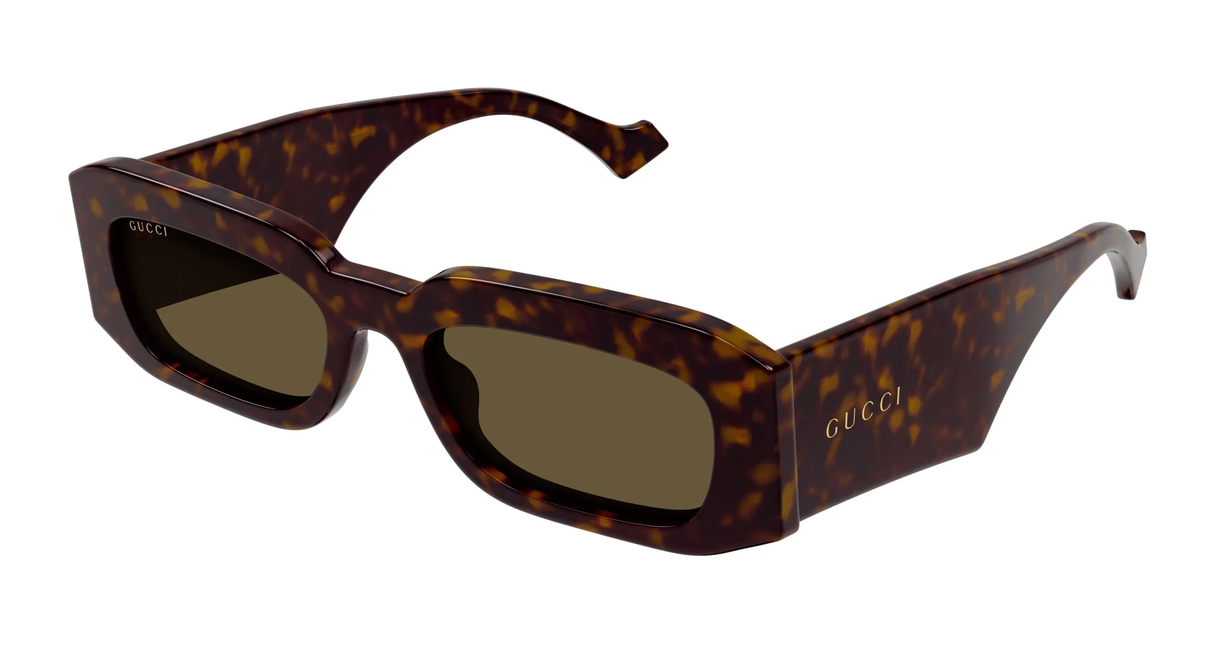 Gucci Uomo GG1426S 002 Occhiali da sole Acetato Havana Marrone Squadrata Normale - immagine 1