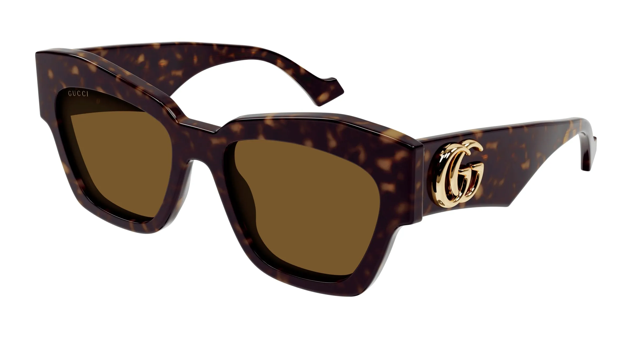 Gucci GG1422S 003 Occhiali da sole Acetato Havana Marrone Squadrata Normale - immagine 1