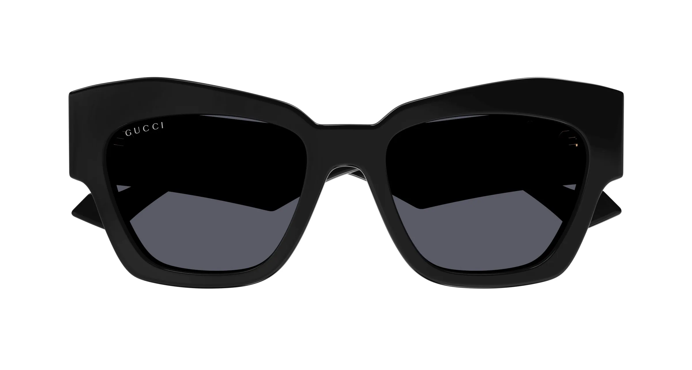 Gucci GG1422S 001 Occhiali da sole Acetato Nero Grigio Squadrata Normale - immagine 2