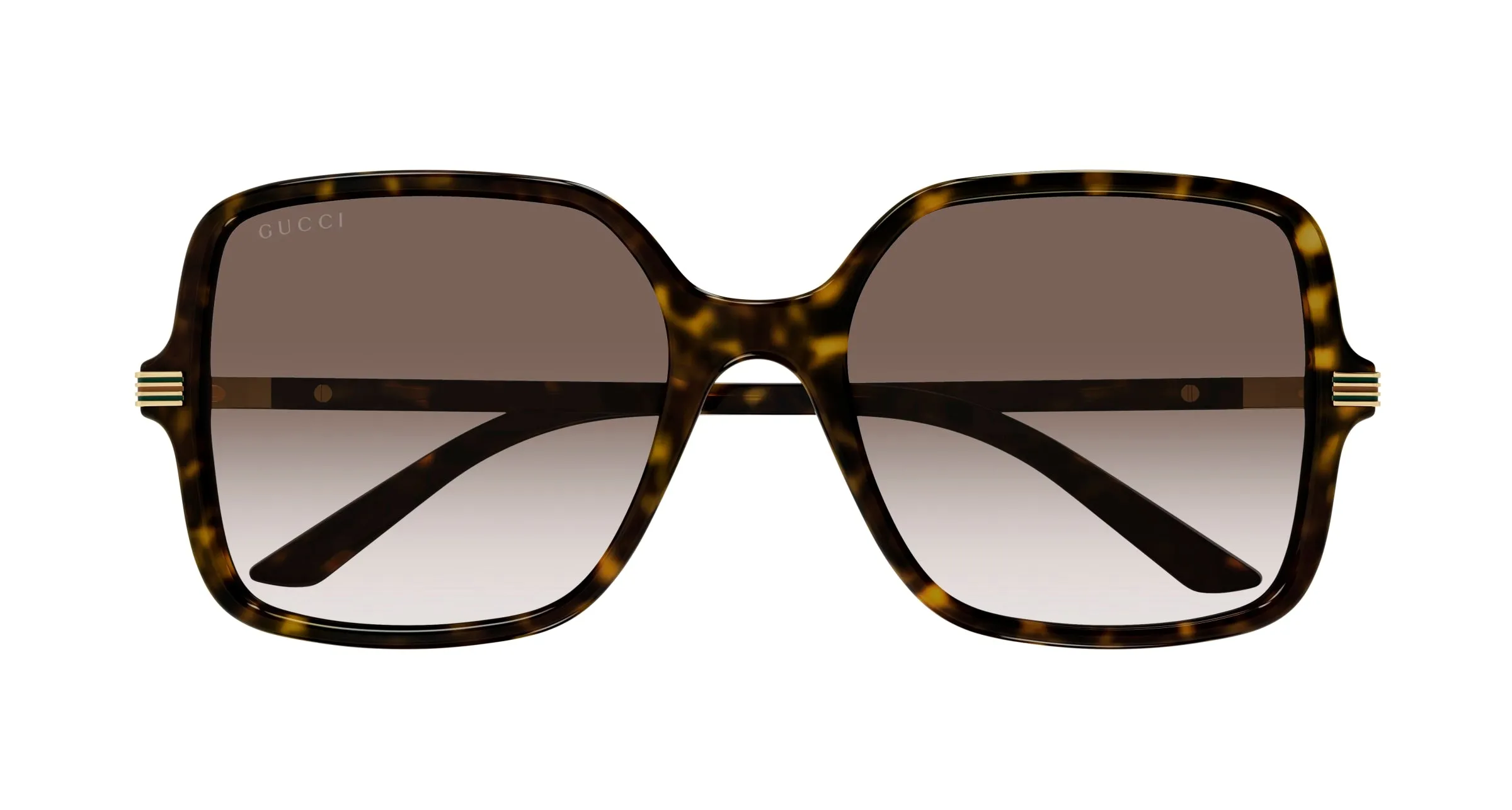 Gucci GG1449S 002 Occhiali da sole Acetato Havana Marrone Squadrata Normale Sfumato - immagine 2