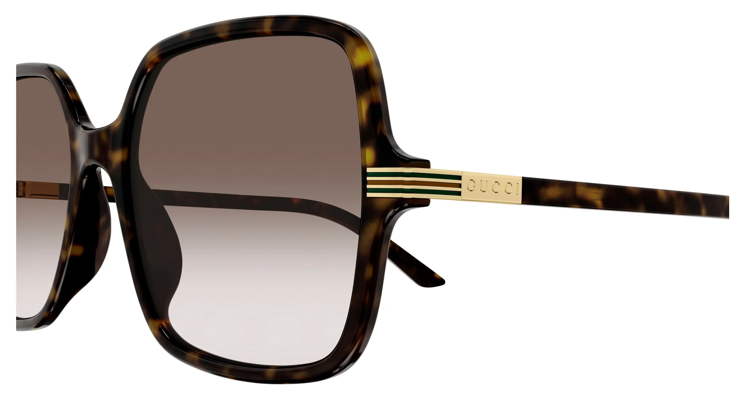 Gucci GG1449S 002 Occhiali da sole Acetato Havana Marrone Squadrata Normale Sfumato - immagine 3