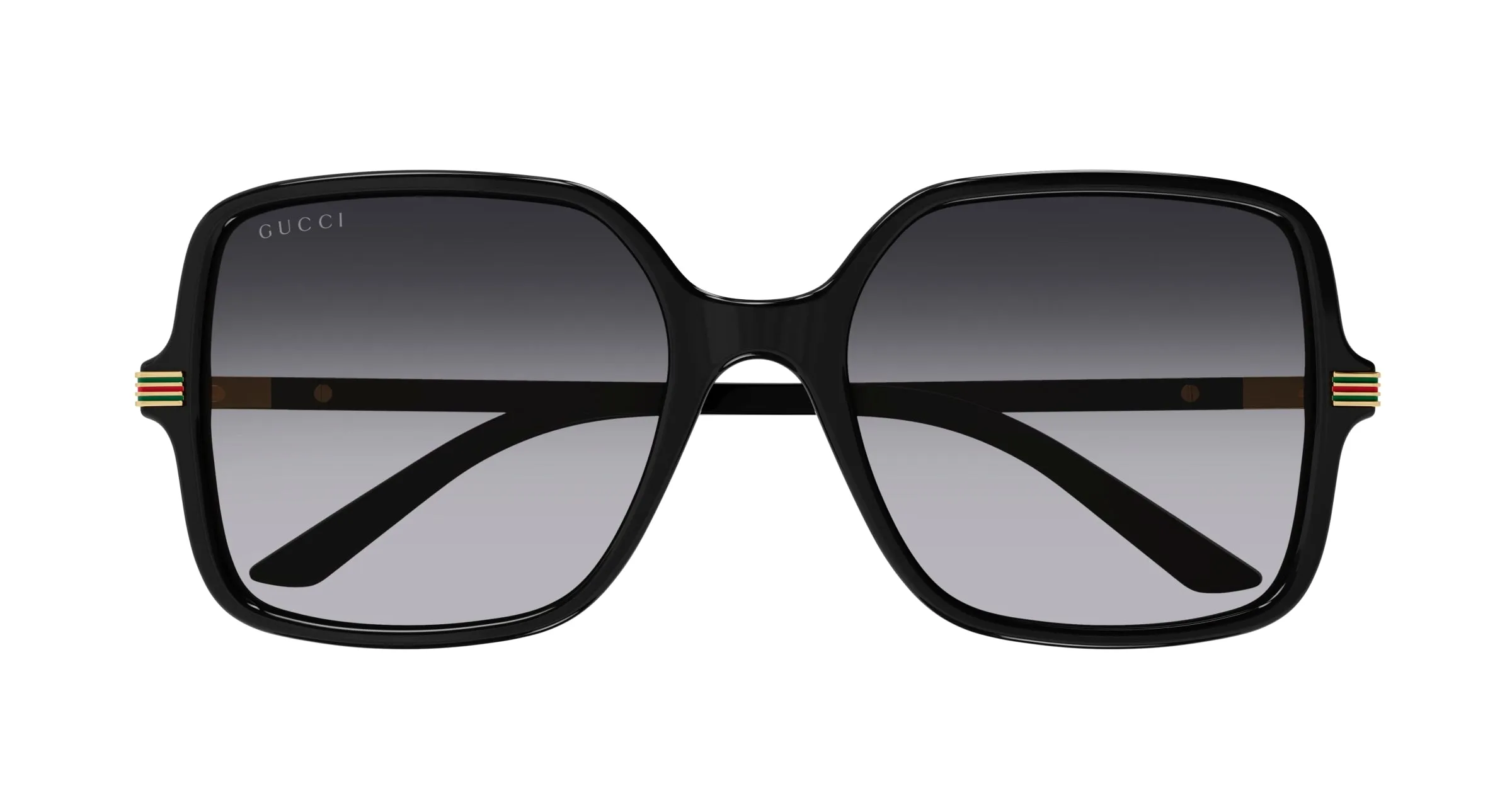 Gucci GG1449S 001 Occhiali da sole Acetato Nero Grigio Squadrata Normale Sfumato - immagine 2