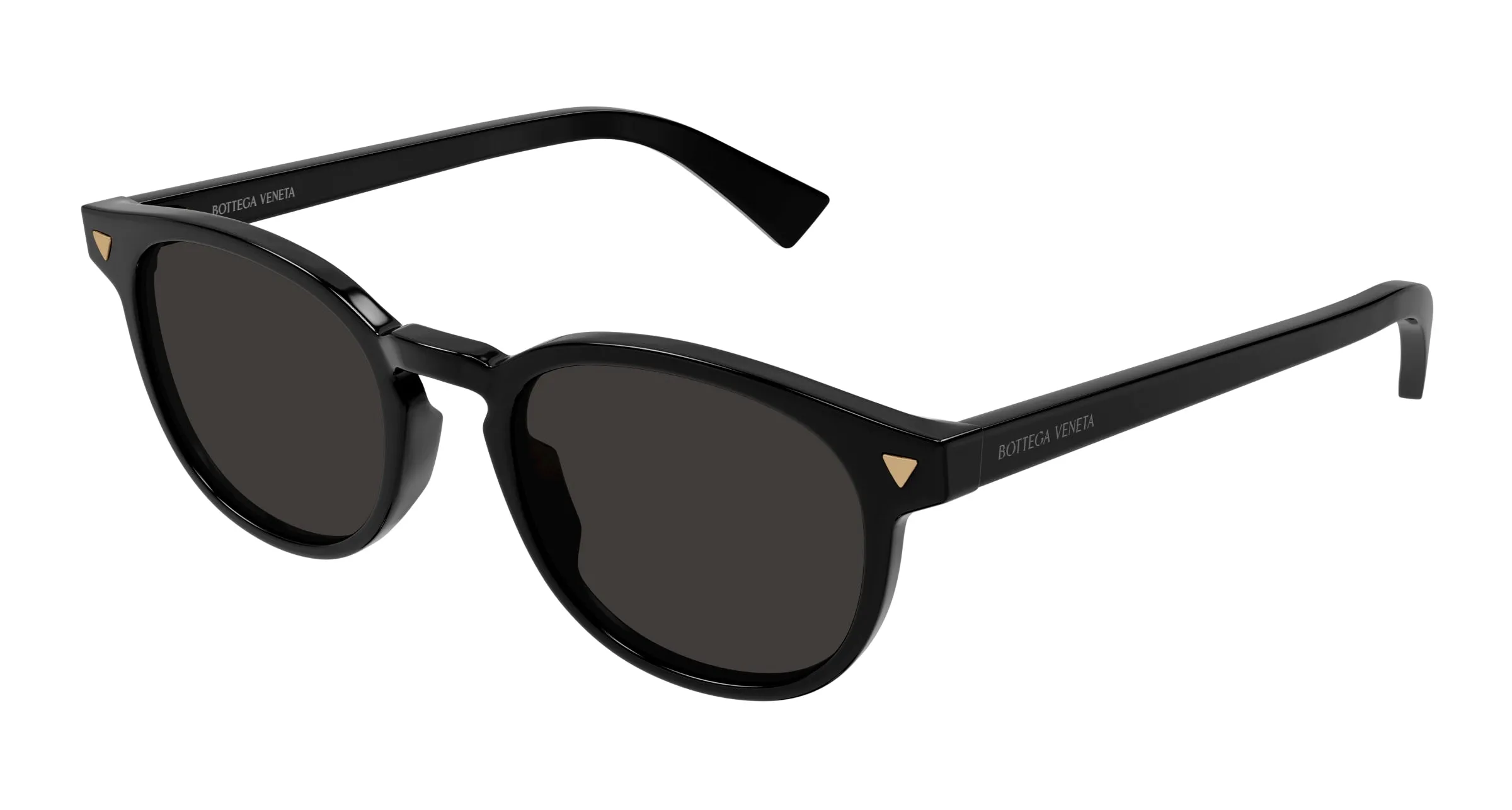 Bottega Veneta BV1253S 001 Occhiali da sole Acetato Nero Grigio Rotonda - immagine 1