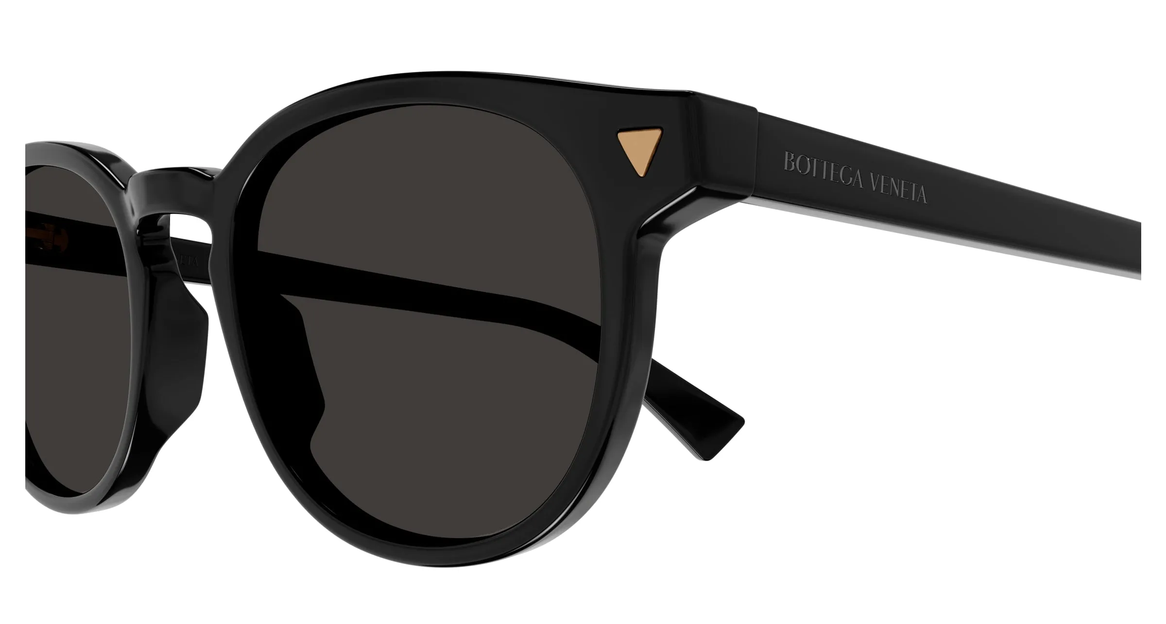 Bottega Veneta BV1253S 001 Occhiali da sole Acetato Nero Grigio Rotonda - immagine 3
