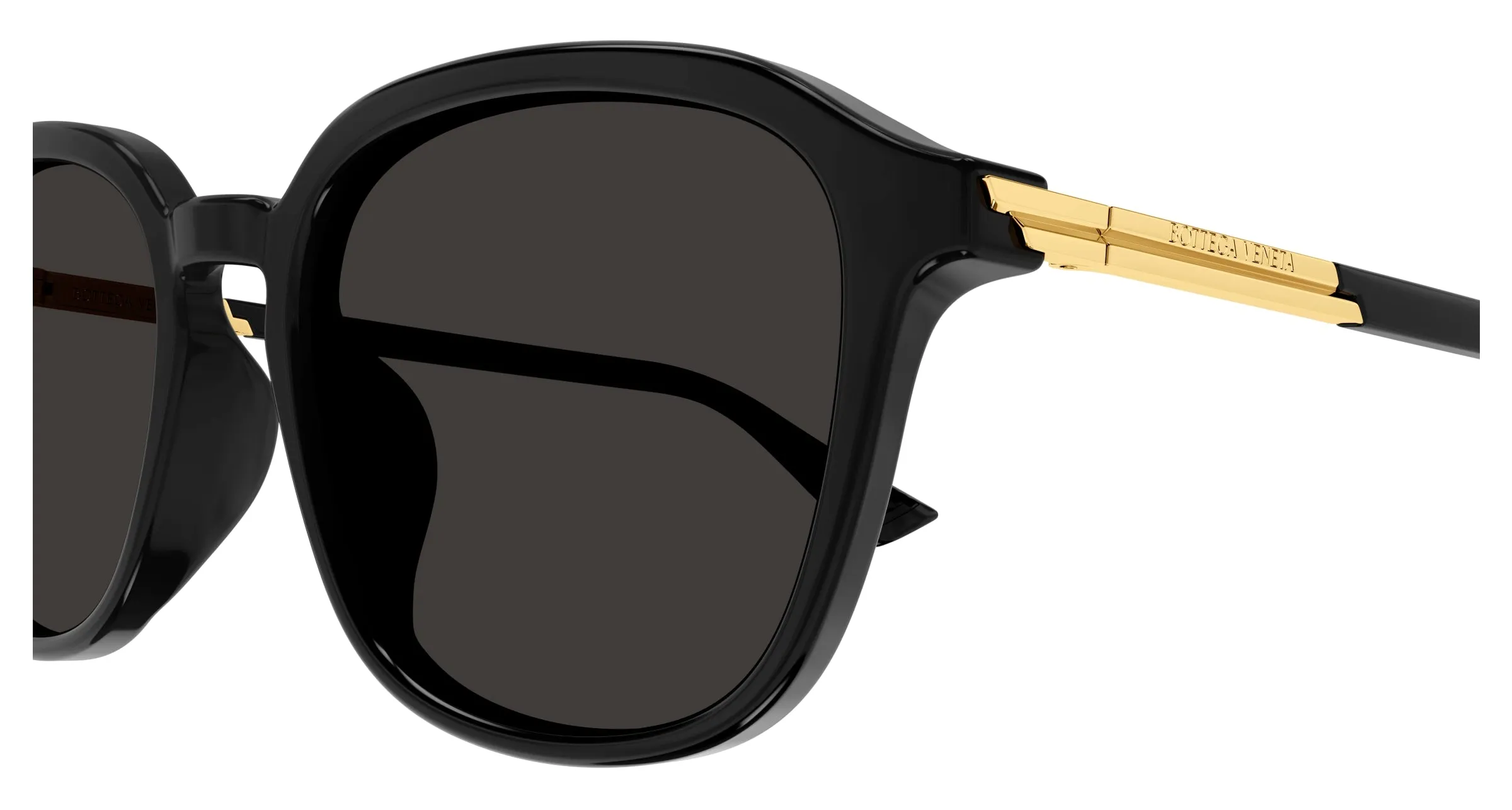 Bottega Veneta BV1262SA 001 Occhiali da sole Acetato Nero Grigio Squadrata - immagine 3