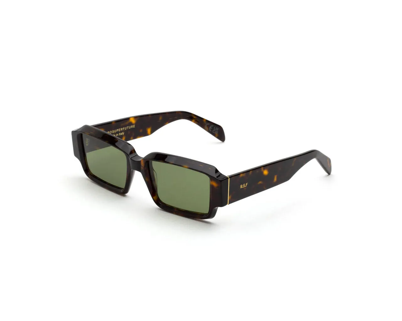 Retrosuperfuture OPE ASTRO 3627 Occhiali da sole Acetato Havana Verde Squadrata Normale - immagine 1