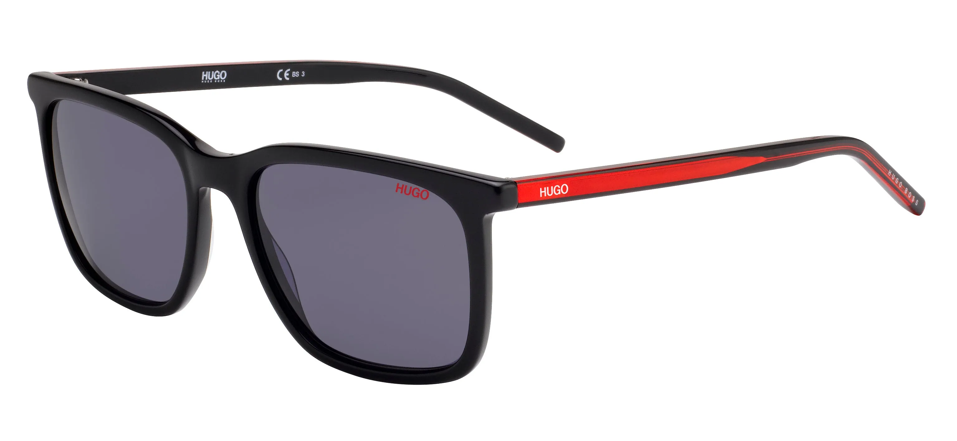 Hugo Boss HG 1027/S OIT/IR Occhiali da sole Acetato Nero Grigio Squadrata - immagine 1