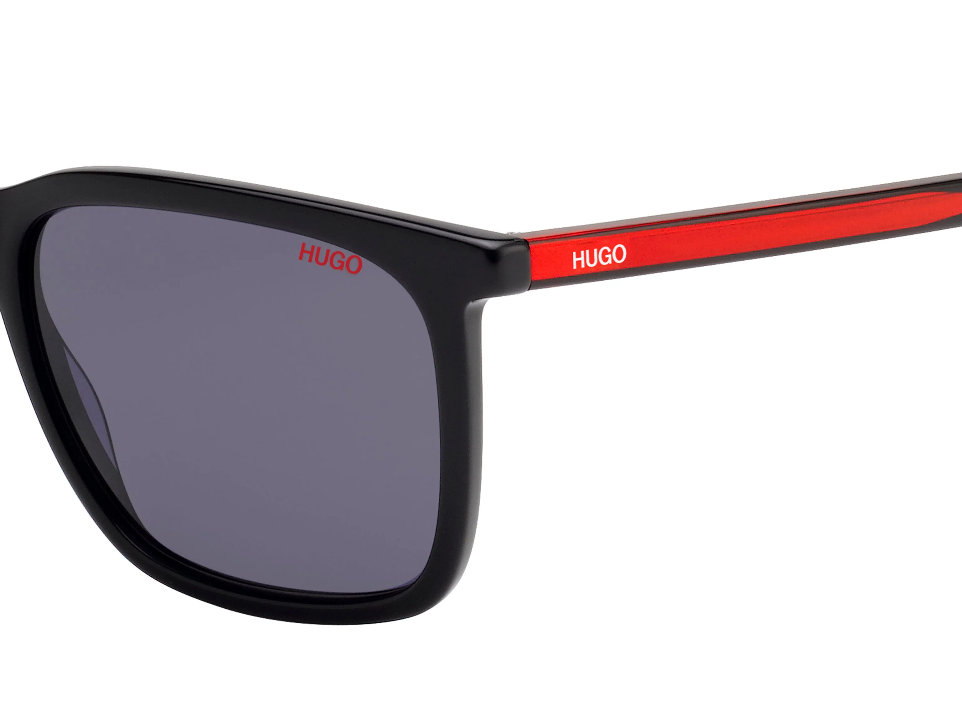 Hugo Boss HG 1027/S OIT/IR Occhiali da sole Acetato Nero Grigio Squadrata - immagine 3