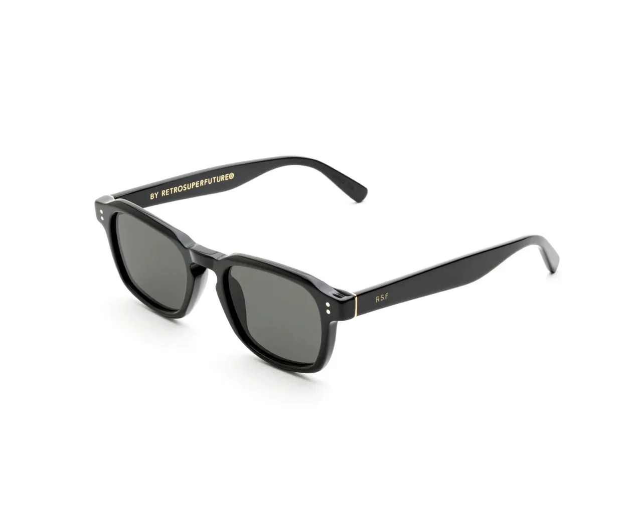 Retrosuperfuture CGO Luce Black Occhiali da sole Acetato Nero Nero Squadrata Normale - immagine 1