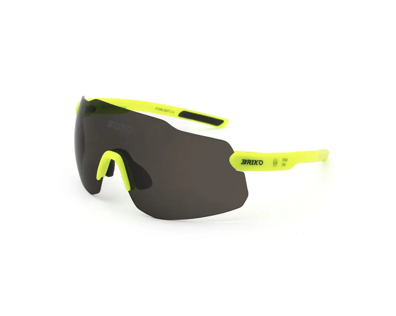 Briko RPF Starlight Lime electric A28 Occhiali da sole Acetato Giallo Grigio Geometrica Normale - immagine 1