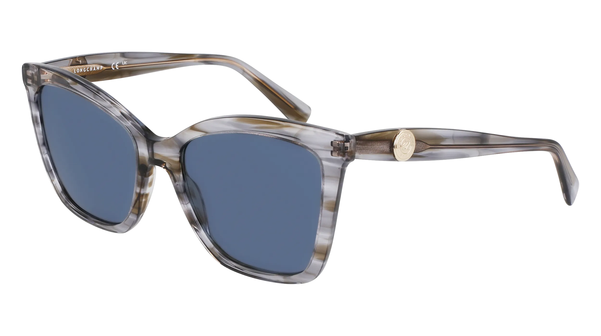 LONGCHAMP LO742S 036 Occhiali da sole Acetato Grigio Multicolore Cat Eye Normale Normale - immagine 1