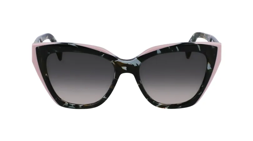 Liu Jo LJ784S 008 Occhiali da sole Acetato Nero Grigio Farfalla Normale Sfumato - immagine 2