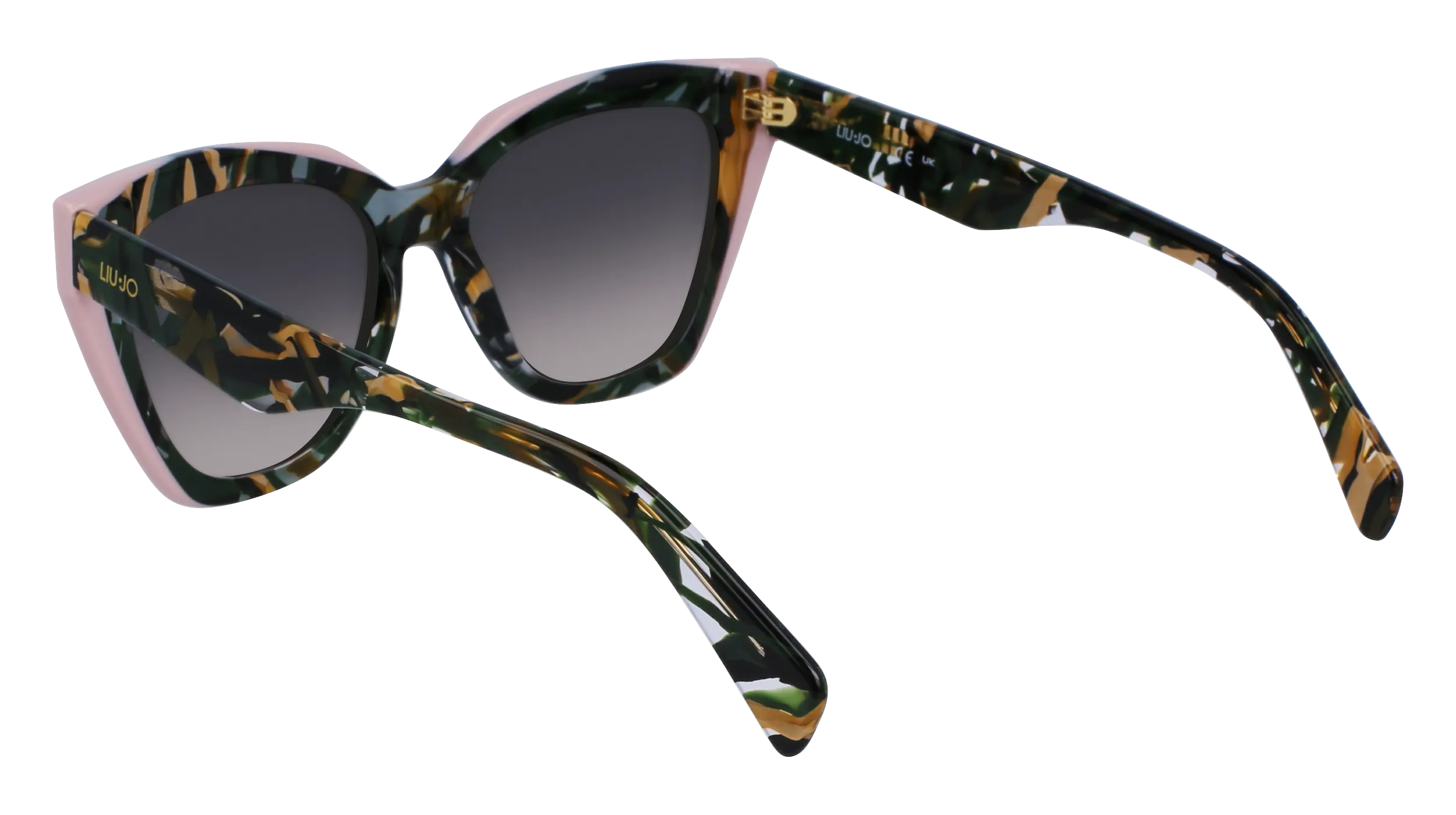 Liu Jo LJ784S 008 Occhiali da sole Acetato Nero Grigio Farfalla Normale Sfumato - immagine 4