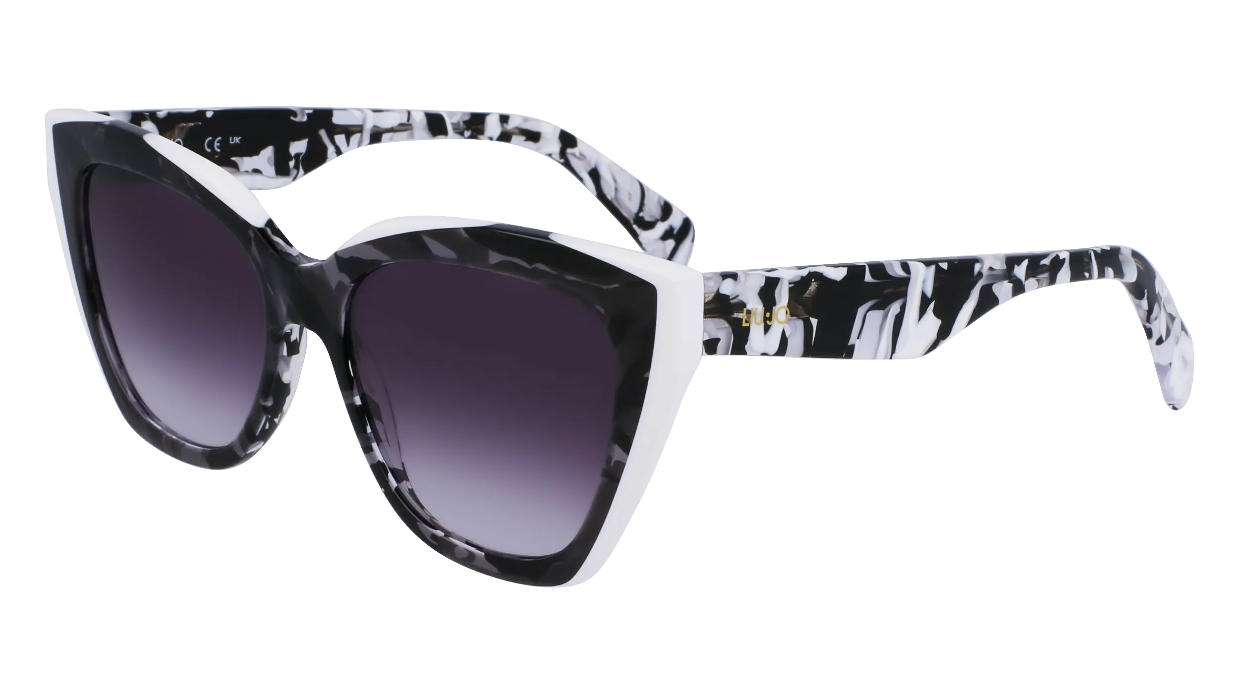 Liu Jo LJ784S 006 Occhiali da sole Acetato Nero Farfalla Normale Sfumato - immagine 1