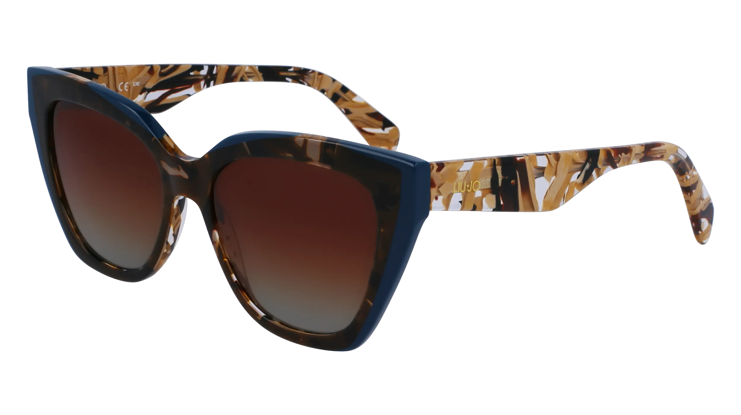 Liu Jo LJ784S 205 Occhiali da sole Acetato Marrone Marrone Farfalla Normale Sfumato - immagine 1
