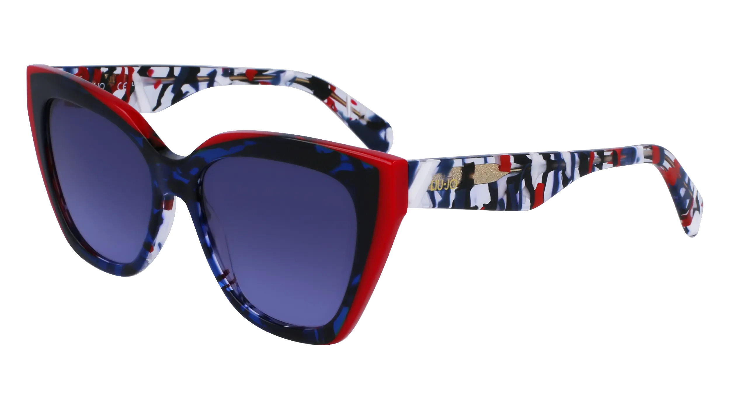 Liu Jo LJ784S 435 Occhiali da sole Acetato Blu Blu Farfalla Normale Sfumato - immagine 1
