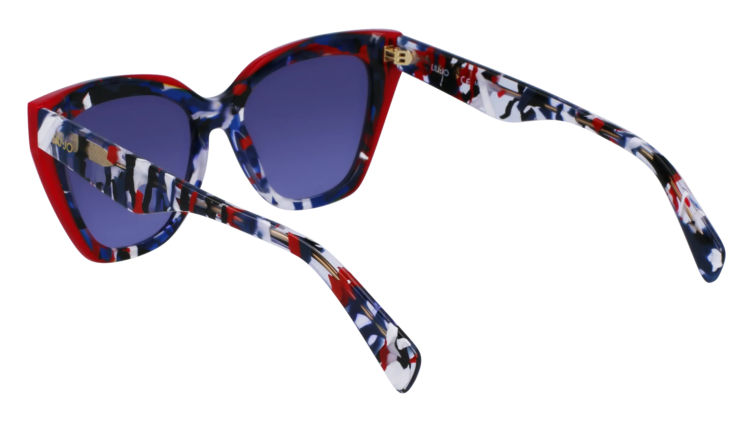 Liu Jo LJ784S 435 Occhiali da sole Acetato Blu Blu Farfalla Normale Sfumato - immagine 4