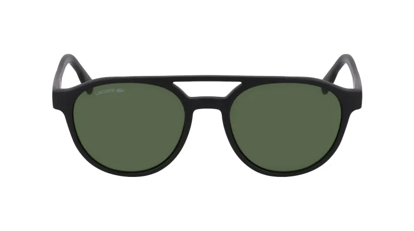 Lacoste L6008S 002 Occhiali da sole Bio-iniettato Nero Verde Rotonda Normale Normale - immagine 2