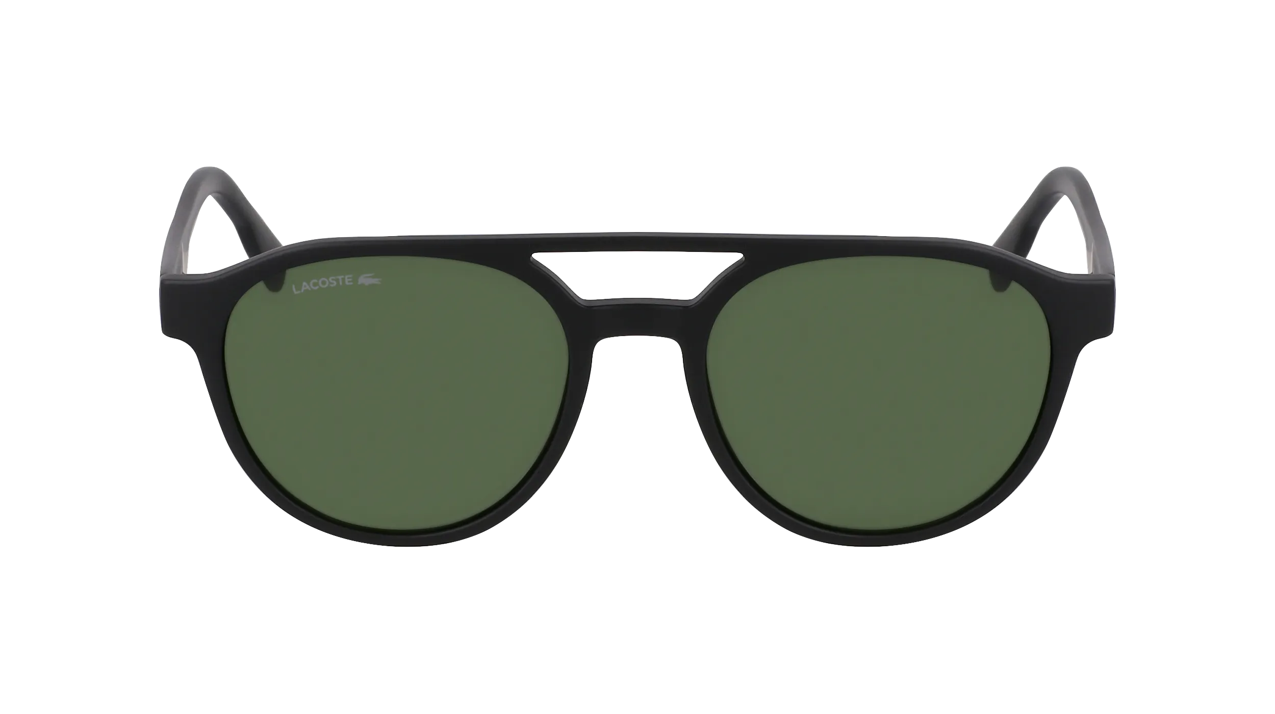 Lacoste L6008S 002 Occhiali da sole Bio-iniettato Nero Verde Rotonda Normale Normale - immagine 3