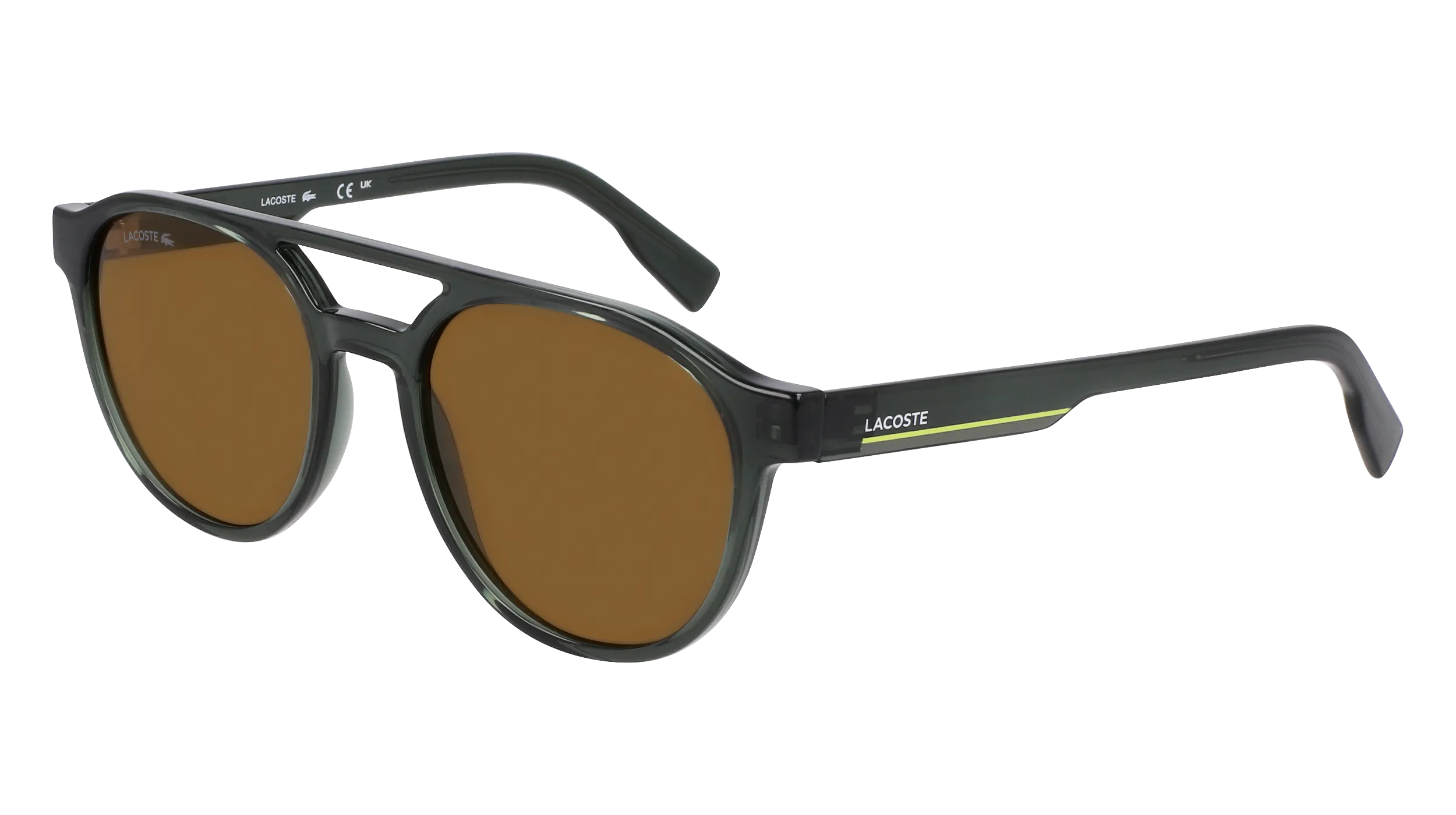 Lacoste L6008S 035 Occhiali da sole Bio-iniettato Grigio Marrone Rotonda Normale Normale - immagine 1