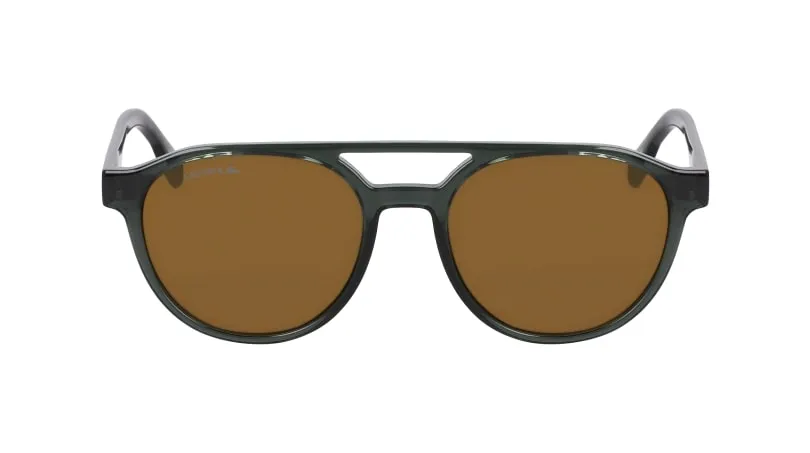 Lacoste L6008S 035 Occhiali da sole Bio-iniettato Grigio Marrone Rotonda Normale Normale - immagine 2