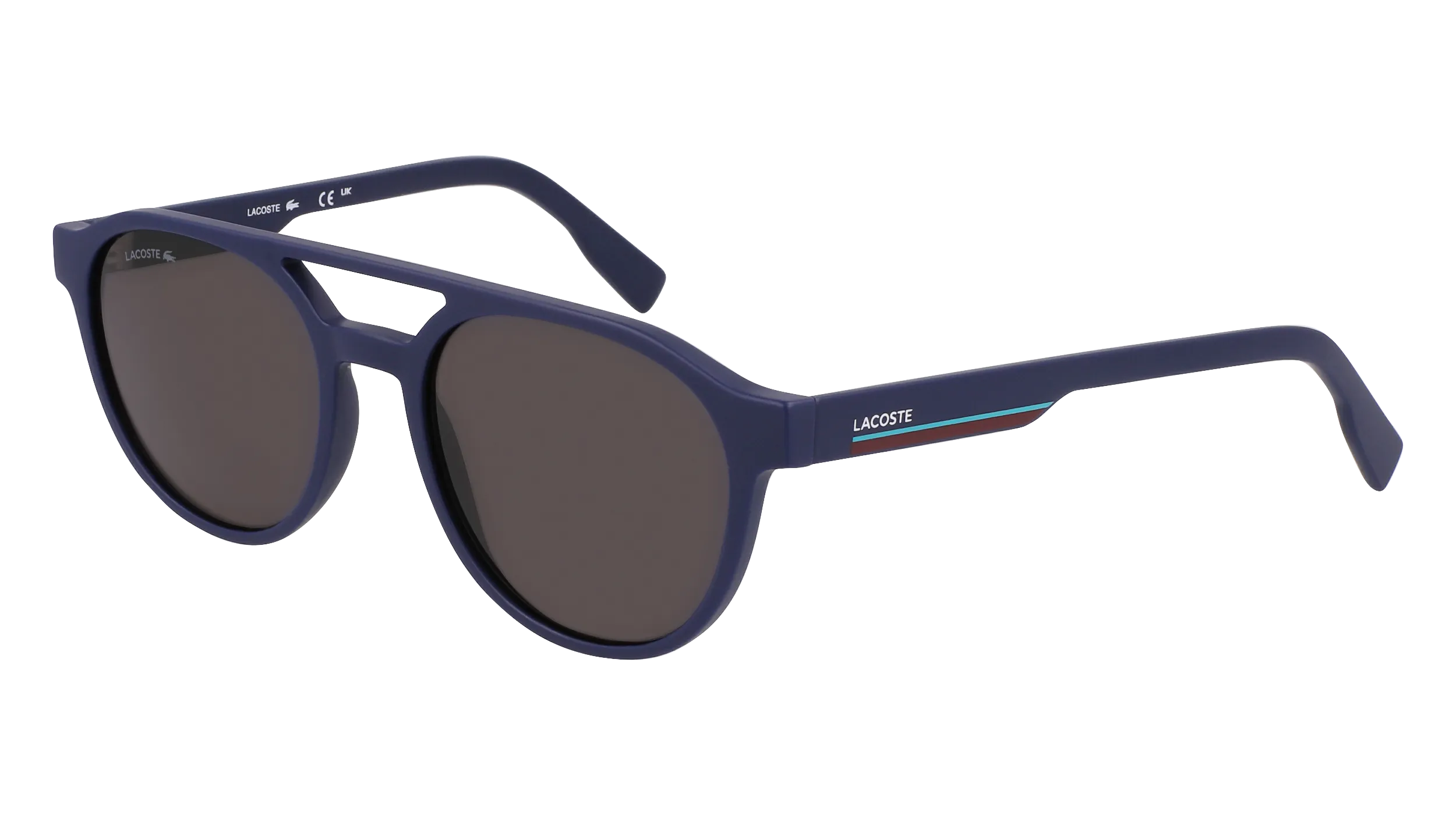 Lacoste L6008S 424 Occhiali da sole Bio-iniettato Blu Grigio Rotonda Normale Normale - immagine 1