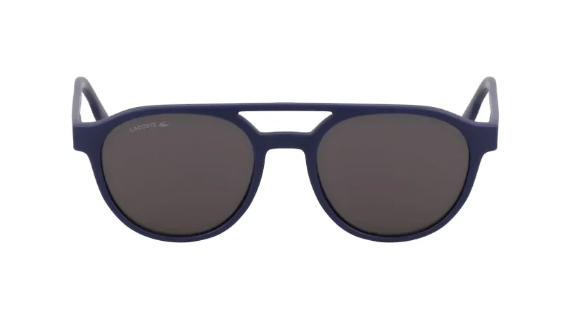 Lacoste L6008S 424 Occhiali da sole Bio-iniettato Blu Grigio Rotonda Normale Normale - immagine 2