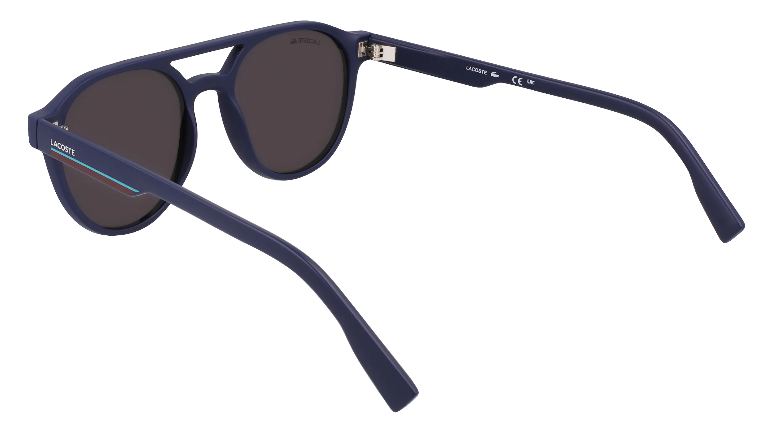 Lacoste L6008S 424 Occhiali da sole Bio-iniettato Blu Grigio Rotonda Normale Normale - immagine 4