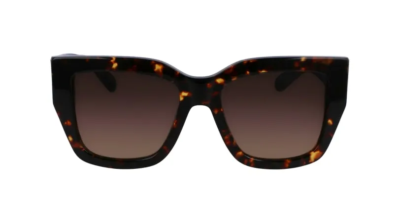 Ferragamo SF1104S 242 Occhiali da sole Acetato Marrone Marrone Squadrata Normale Sfumato - immagine 2