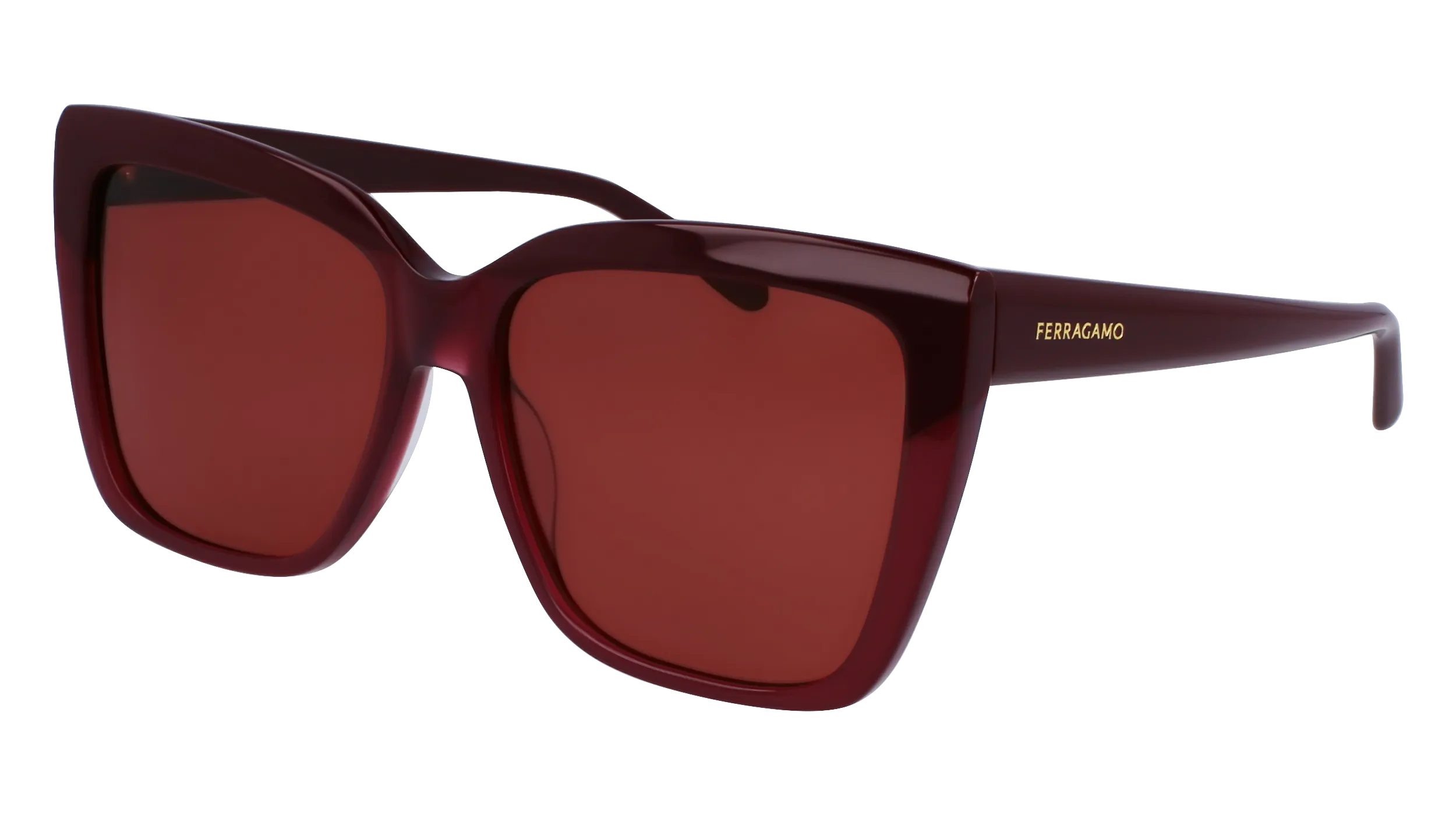 Ferragamo SF1102S 606 Occhiali da sole Acetato Rosso Rosso Squadrata Normale Normale - immagine 1