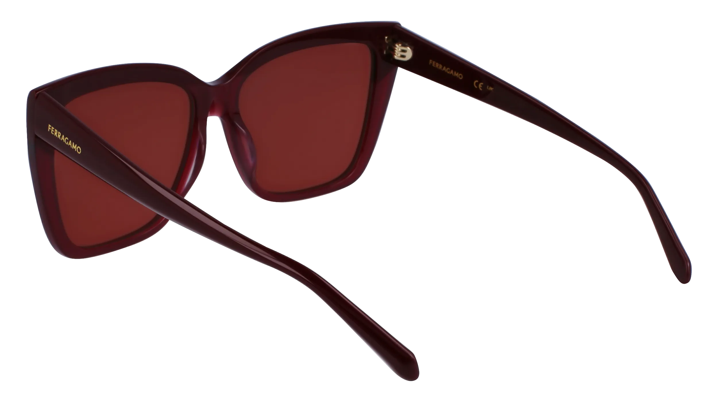 Ferragamo SF1102S 606 Occhiali da sole Acetato Rosso Rosso Squadrata Normale Normale - immagine 4