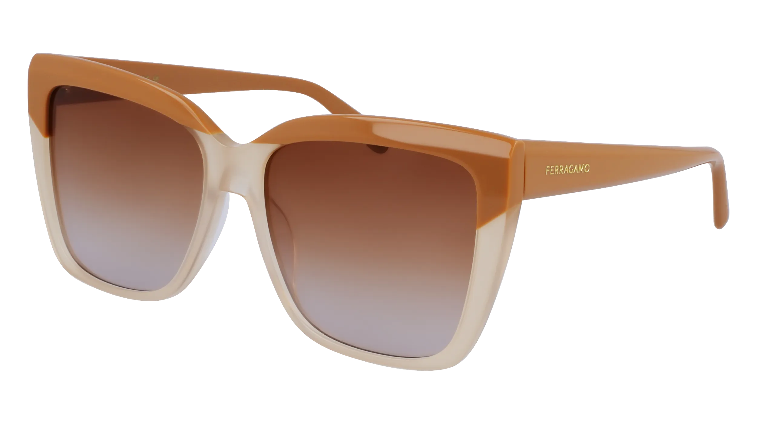Ferragamo SF1102S 261 Occhiali da sole Acetato Marrone Marrone Squadrata Normale Normale - immagine 1