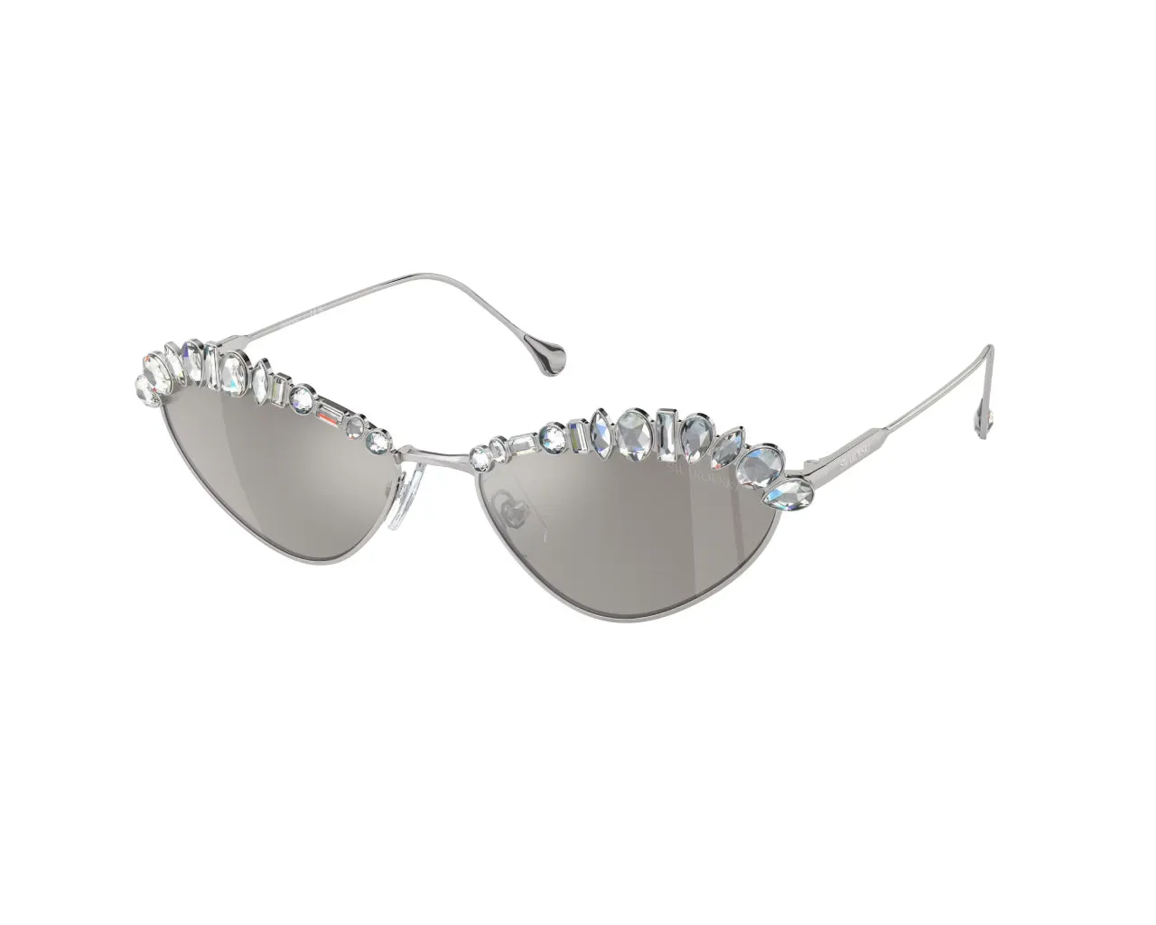 Swarovski SK7009 40016G Occhiali da sole Metallo Argento Grigio Geometrica Specchiate Specchiato - immagine 1