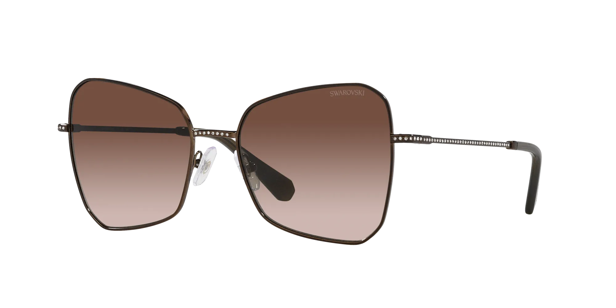 Swarovski SK7008 400213 Occhiali da sole Metallo Marrone Marrone Farfalla Normale Sfumato - immagine 3