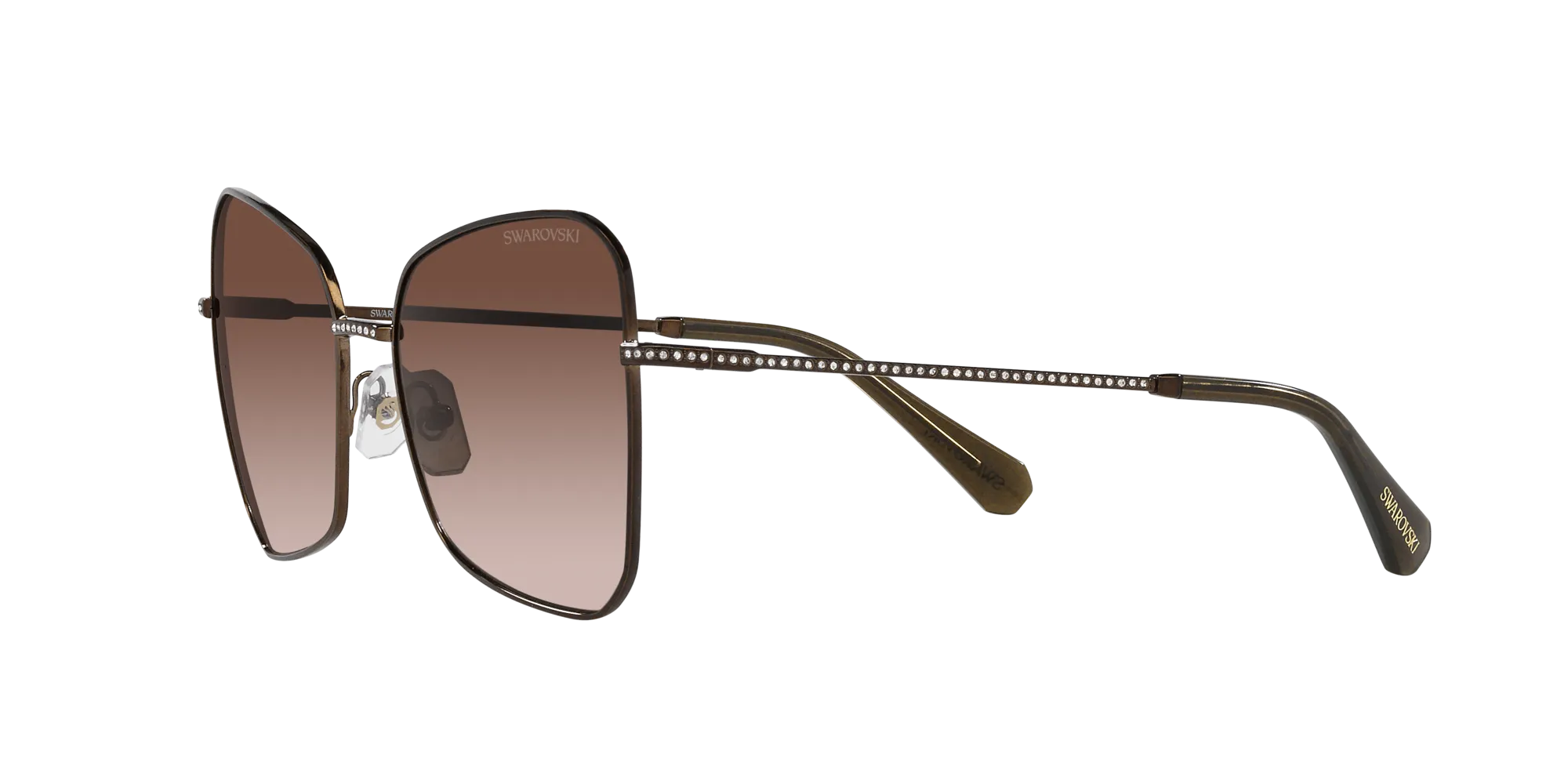 Swarovski SK7008 400213 Occhiali da sole Metallo Marrone Marrone Farfalla Normale Sfumato - immagine 4