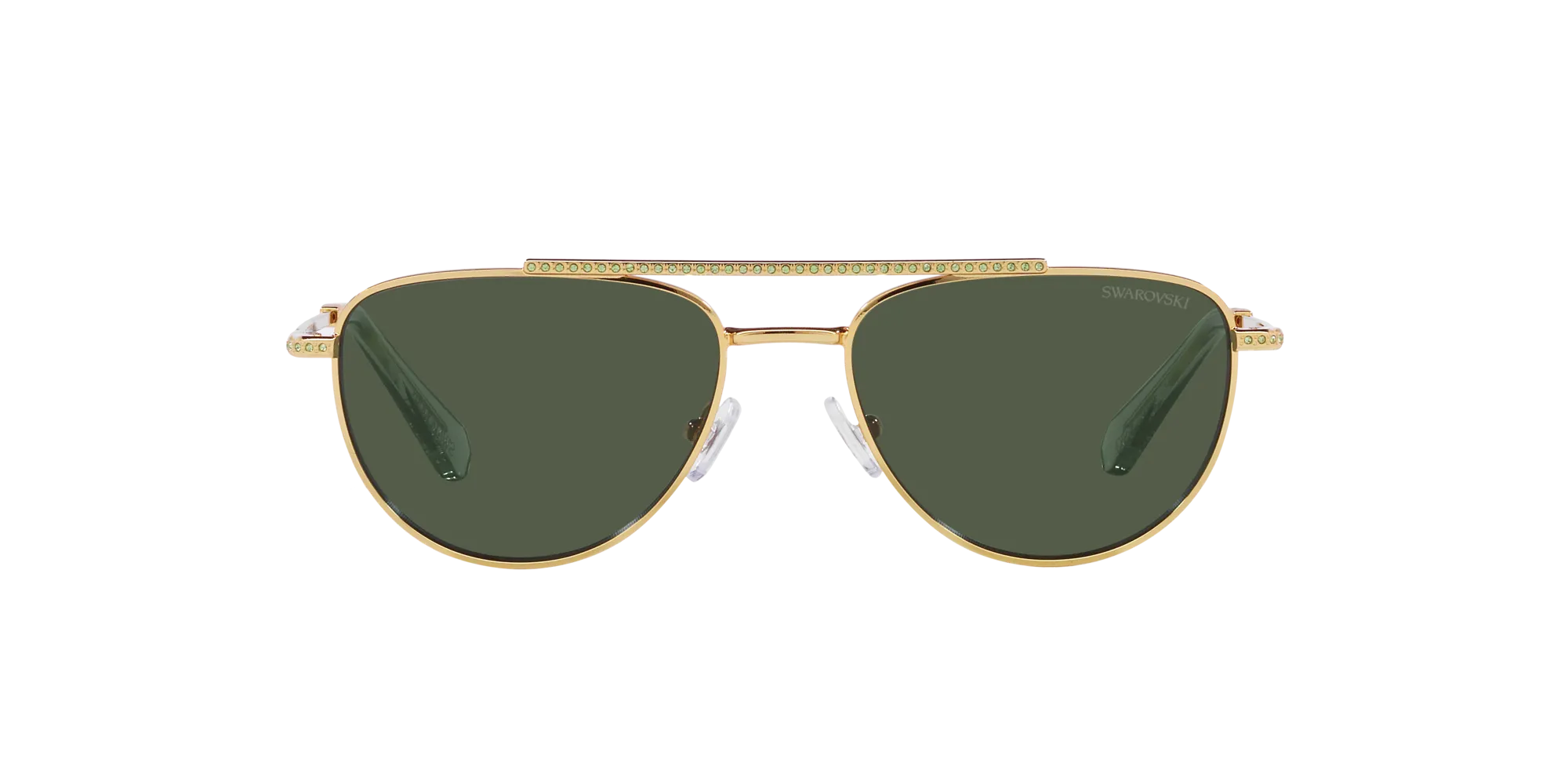 Swarovski SK7007 401782 Occhiali da sole Metallo Oro Verde Geometrica Normale - immagine 2