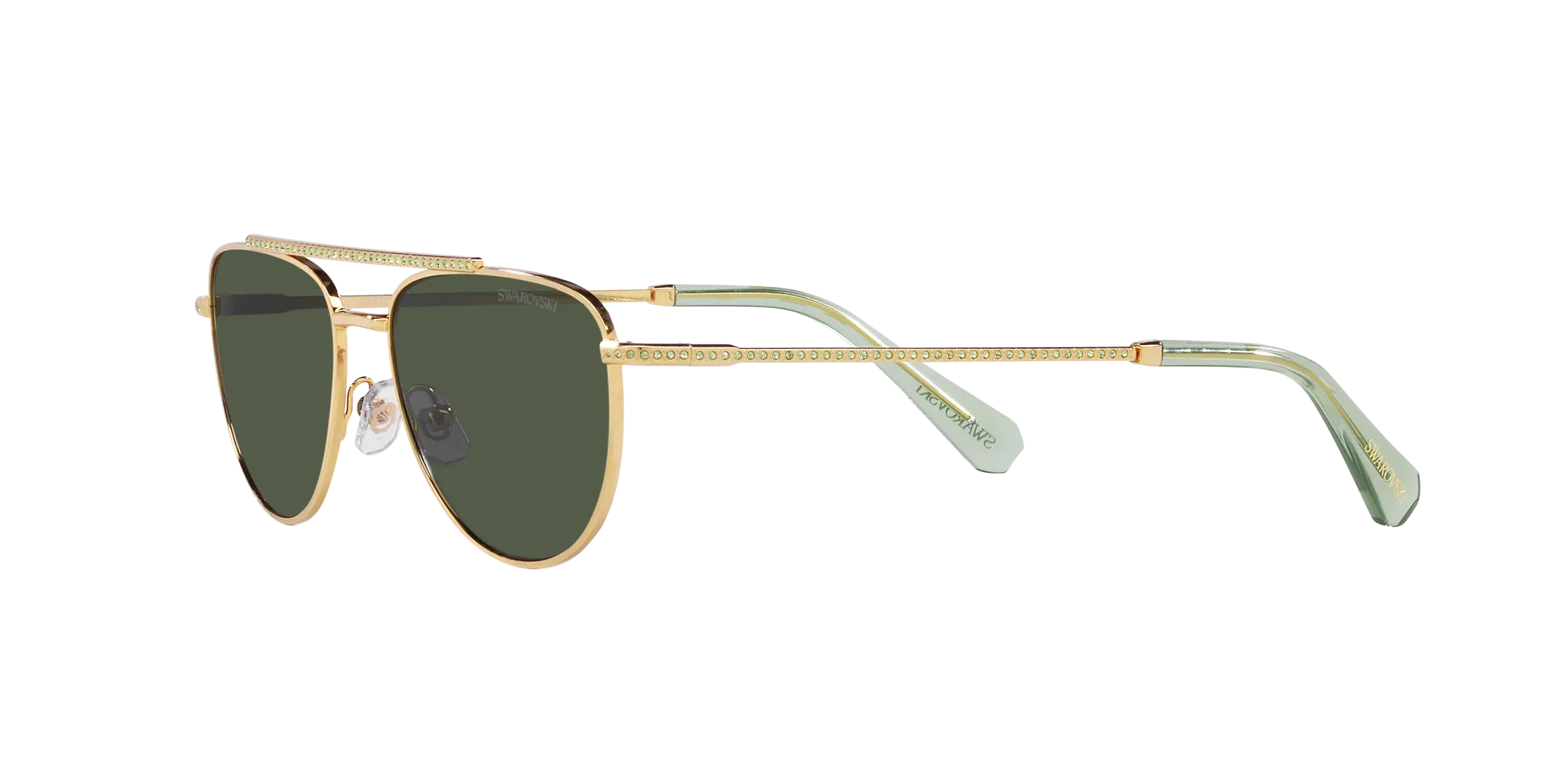 Swarovski SK7007 401782 Occhiali da sole Metallo Oro Verde Geometrica Normale - immagine 4